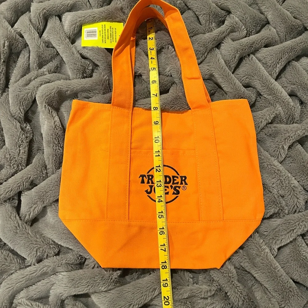 NWT Bundle Trader Joe's Black and Orange Mini Tote Bags - Picture 3 of 8